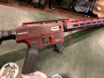 Derya TM22 Semi-Automatic Rifle – .22 LR – Red Battleworn Finish – Muzzle Brake – Includes 3 Magazines