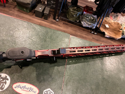 Derya TM22 Semi-Automatic Rifle – .22 LR – Red Battleworn Finish – Muzzle Brake – Includes 3 Magazines