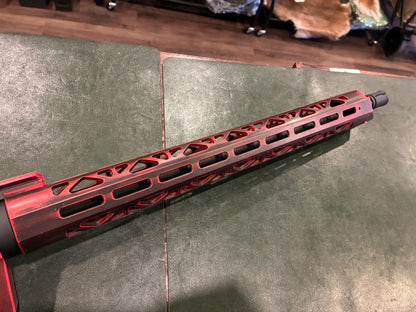 Derya TM22 Semi-Automatic Rifle – .22 LR – Red Battleworn Finish – Muzzle Brake – Includes 3 Magazines