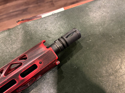 Derya TM22 Semi-Automatic Rifle – .22 LR – Red Battleworn Finish – Muzzle Brake – Includes 3 Magazines