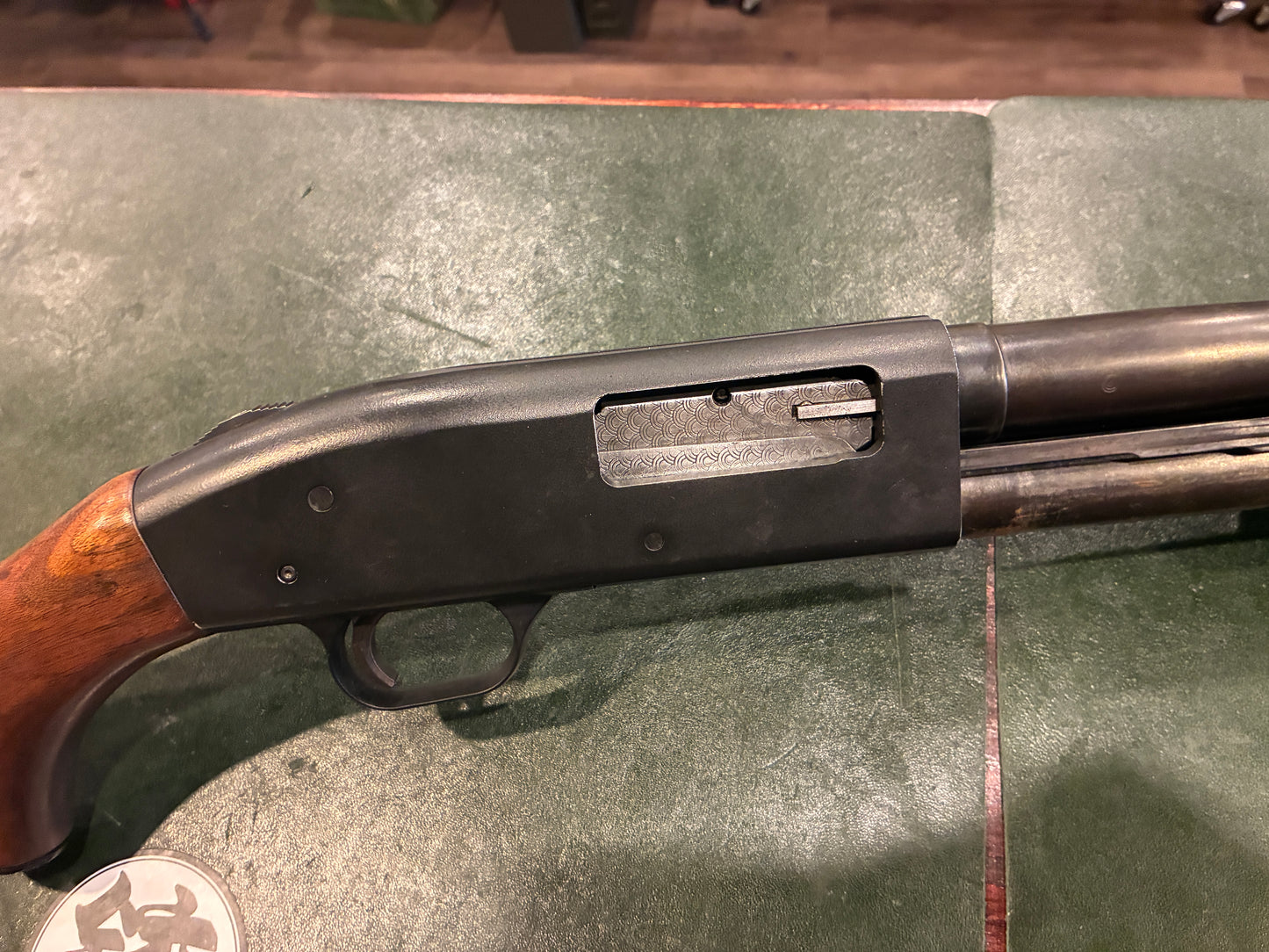 Lakefield Mossberg 500AB Pump Shotgun – Made in Canada – 12 Gauge – Walnut Stock – Short 13" Length of Pull