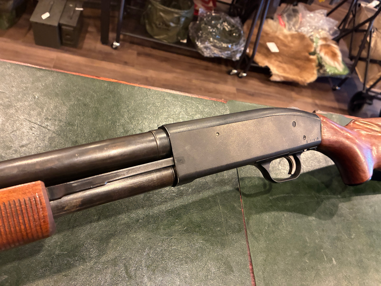 Lakefield Mossberg 500AB Pump Shotgun – Made in Canada – 12 Gauge – Walnut Stock – Short 13" Length of Pull