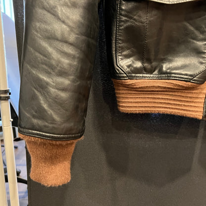 Veste de vol vintage en cuir type A-1, fabriquée aux États-Unis – Taille 42 – Probablement en cuir de cheval