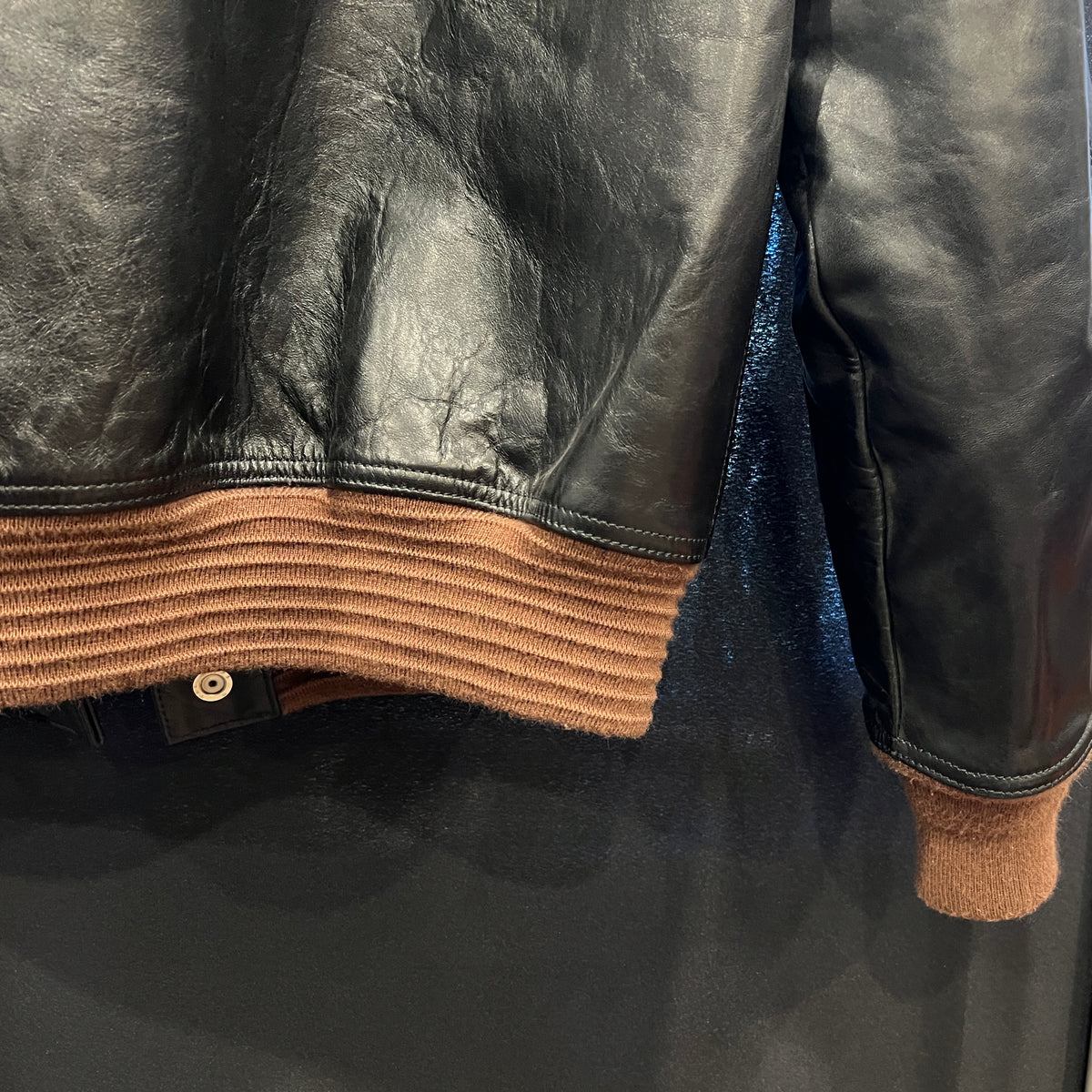 Veste de vol vintage en cuir type A-1, fabriquée aux États-Unis – Taille 42 – Probablement en cuir de cheval