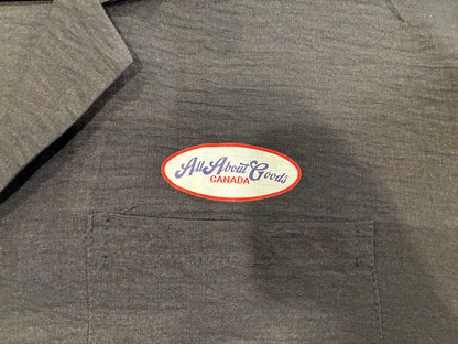 All About Goods Canada Logo Camp Shirt – Relaxed Fit – Vintage Logo Print