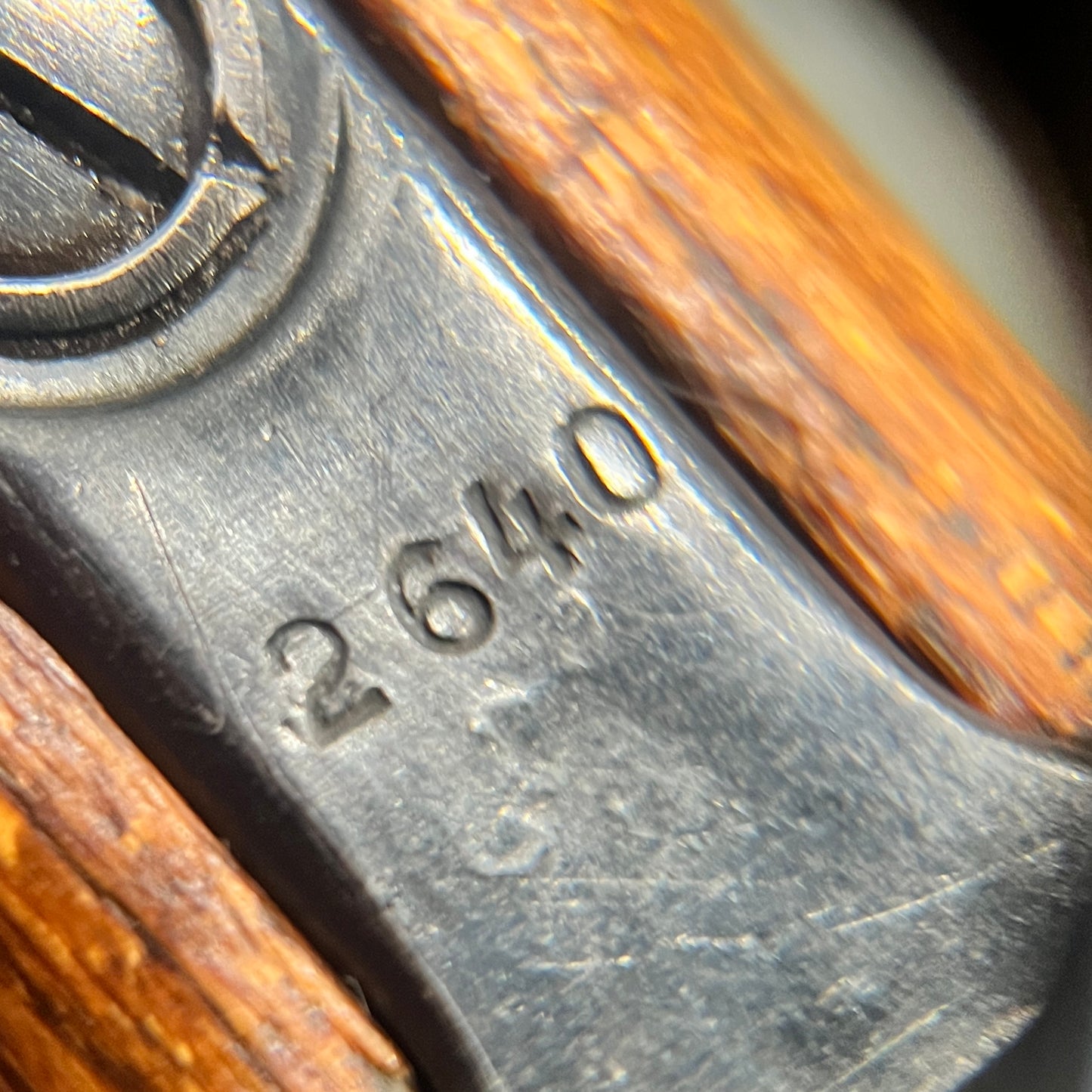 Fusil allemand K98k de la Seconde Guerre mondiale, Gustloff Werke bcd 1944, exemplaire de fin de guerre conforme