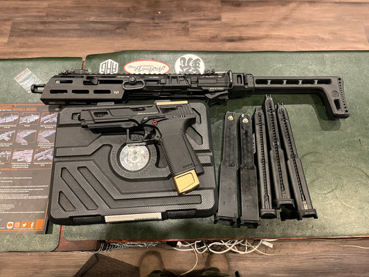 G&G GTP9 Airsoft Pistol Set with SMC-9 Carbine Kit & 5 Mags – Complete Tactical Bundle