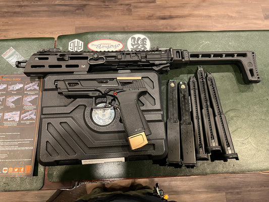 G&G GTP9 Airsoft Pistol Set with SMC-9 Carbine Kit & 5 Mags – Complete Tactical Bundle