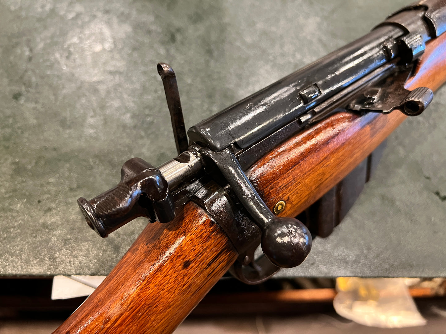 Fusil britannique Long Lee-Enfield No.I Mk.I* (1901) avec hausse de volée complète, configuration originale non-CLLE, époque de la guerre des Boers, calibre .303 British