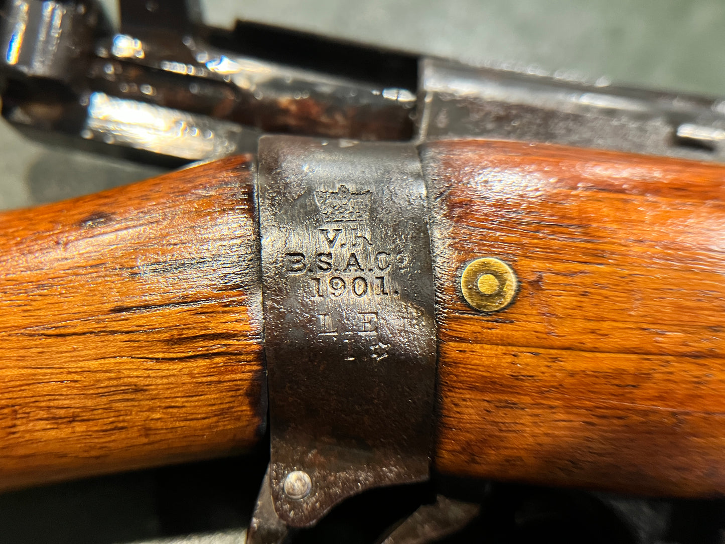 Fusil britannique Long Lee-Enfield No.I Mk.I* (1901) avec hausse de volée complète, configuration originale non-CLLE, époque de la guerre des Boers, calibre .303 British