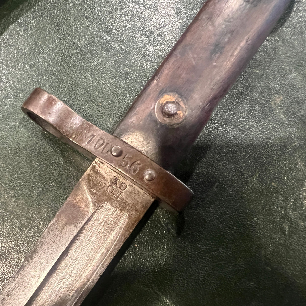 WWI Austro-Hungarian Mannlicher M1895 (M95) Bayonet with Scabbard and Leather Frog