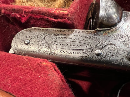 William Evans From Purdey 12 Ga. SxS Boxlock Shotgun Engraved Side by Side, 63 Pall Mall, London