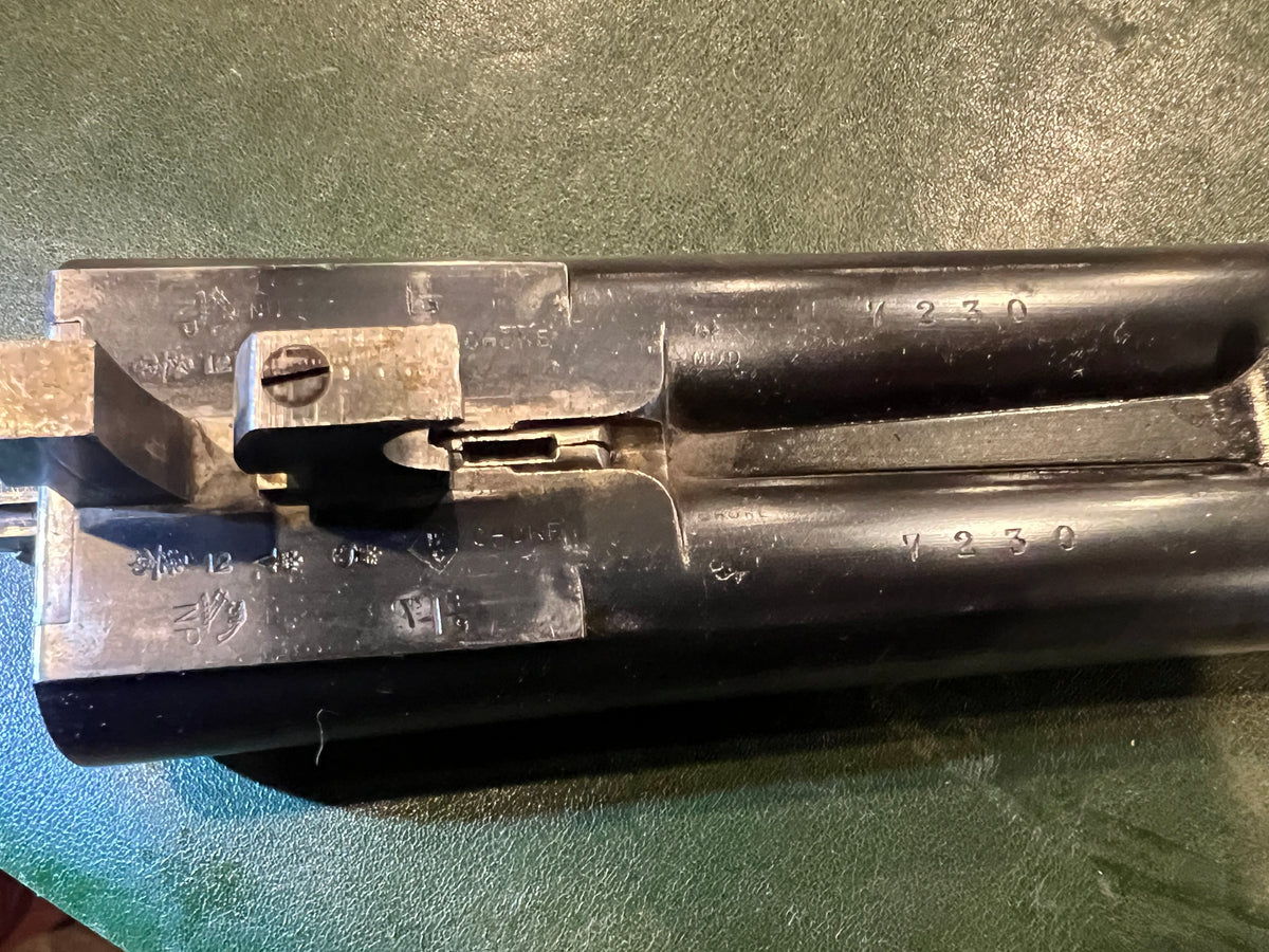William Evans From Purdey 12 Ga. SxS Boxlock Shotgun Engraved Side by Side, 63 Pall Mall, London