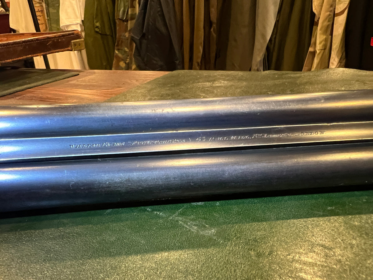 William Evans From Purdey 12 Ga. SxS Boxlock Shotgun Engraved Side by Side, 63 Pall Mall, London