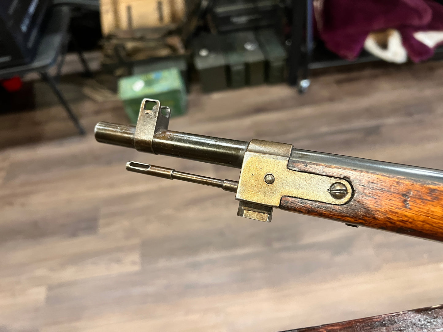 Mire anti-aérienne japonaise Arisaka Type 99 de la Seconde Guerre mondiale – Finition d'origine – Tige de nettoyage – 7,7 × 58