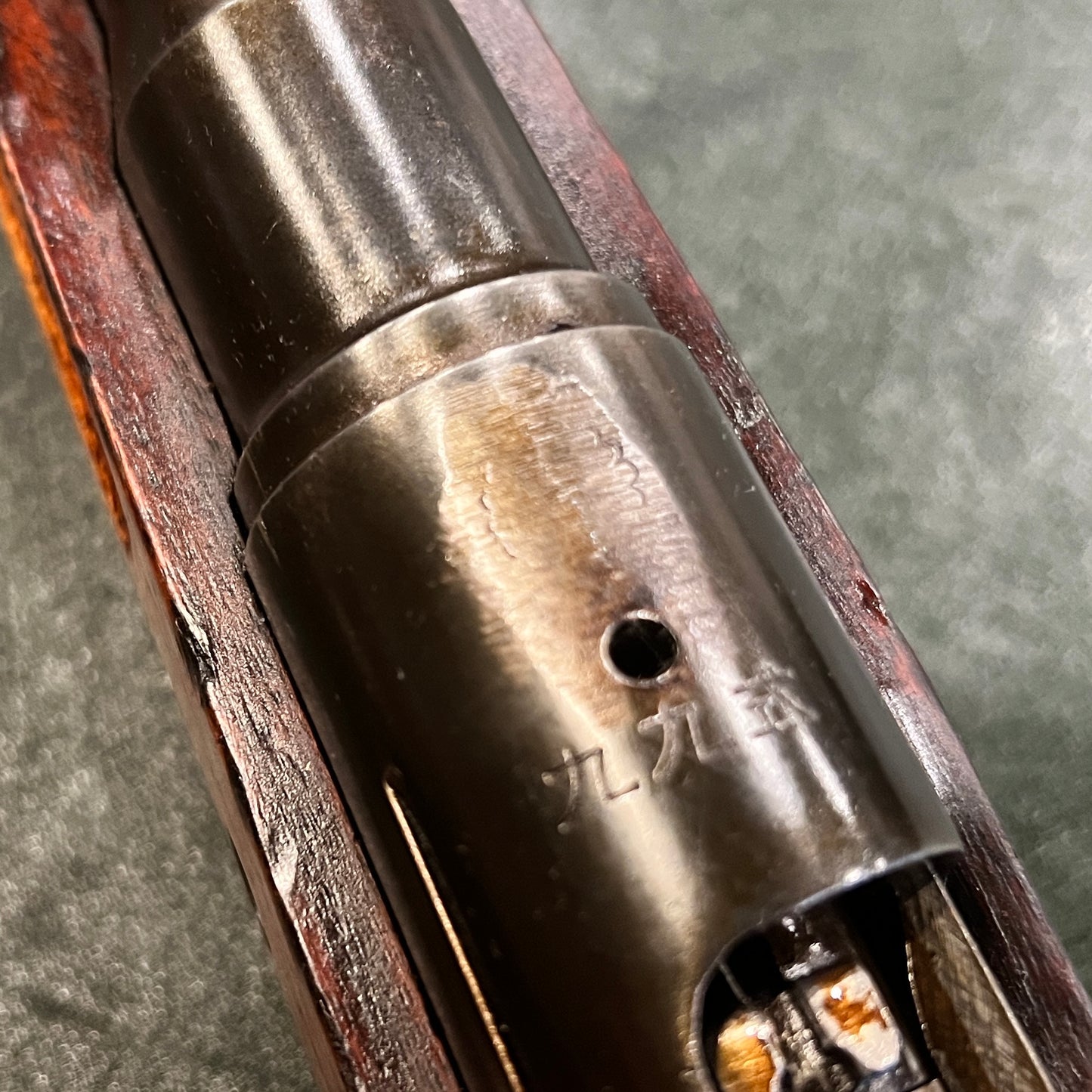 Mire anti-aérienne japonaise Arisaka Type 99 de la Seconde Guerre mondiale – Finition d'origine – Tige de nettoyage – 7,7 × 58