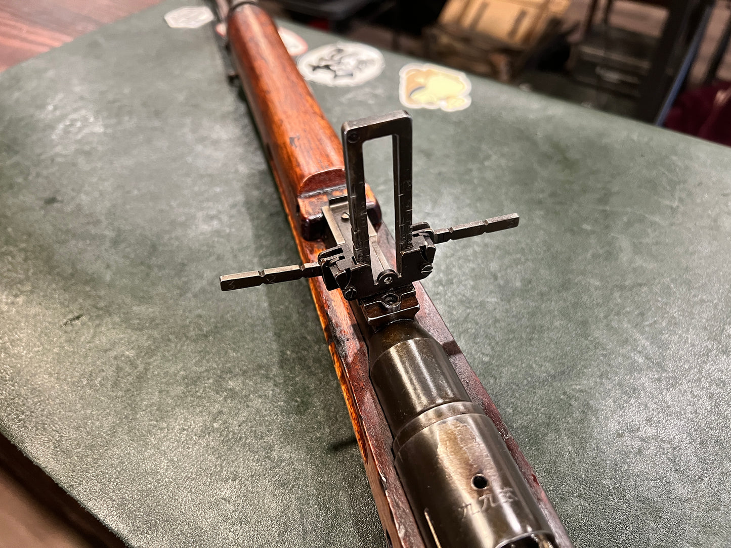 Mire anti-aérienne japonaise Arisaka Type 99 de la Seconde Guerre mondiale – Finition d'origine – Tige de nettoyage – 7,7 × 58
