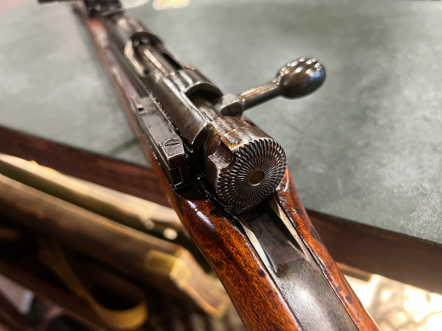 Mire anti-aérienne japonaise Arisaka Type 99 de la Seconde Guerre mondiale – Finition d'origine – Tige de nettoyage – 7,7 × 58