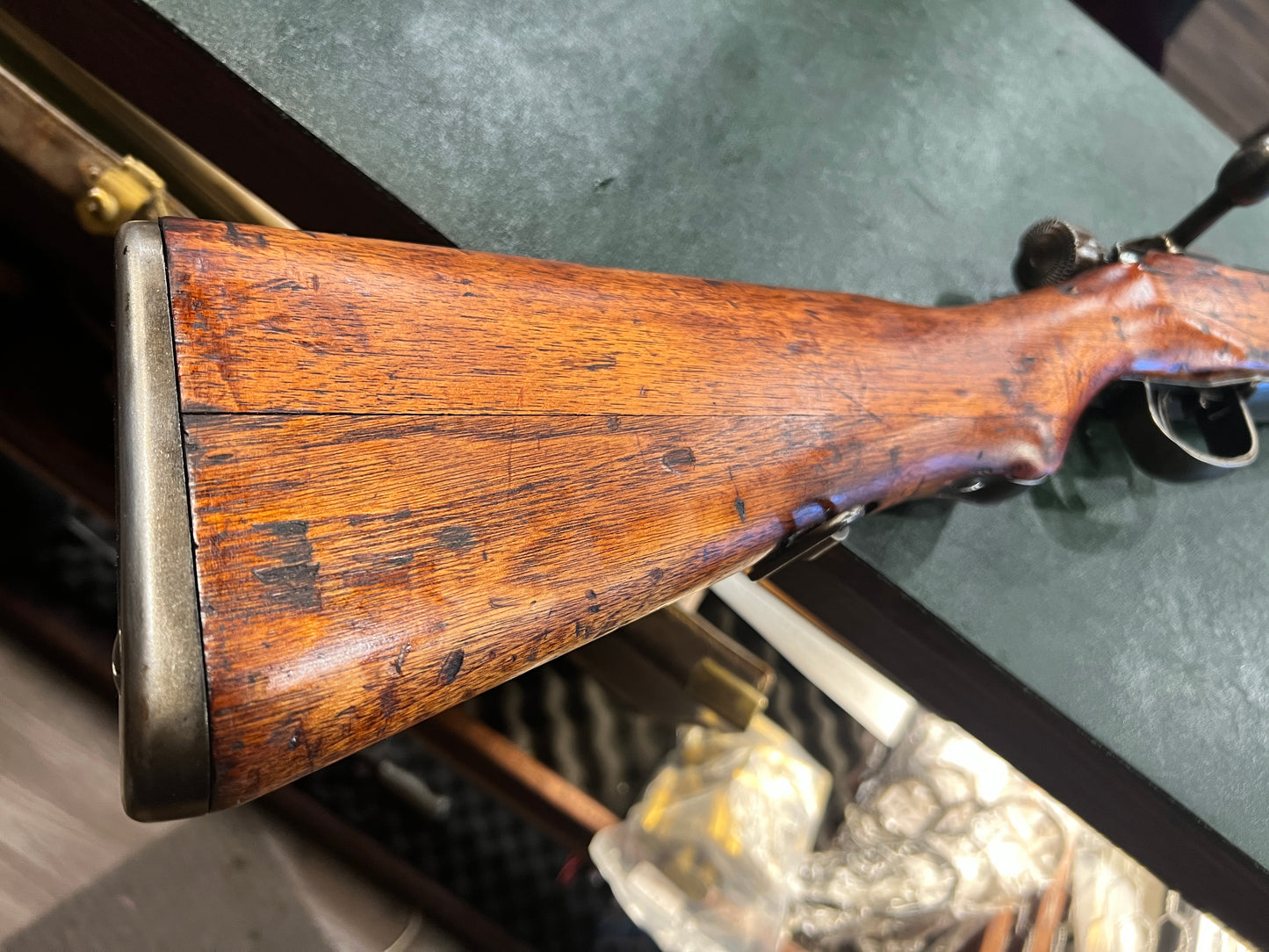 Mire anti-aérienne japonaise Arisaka Type 99 de la Seconde Guerre mondiale – Finition d'origine – Tige de nettoyage – 7,7 × 58