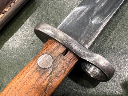 Yugoslavian M48 Mauser Bayonet – Matching Numbers – With Scabbard & Leather Frog