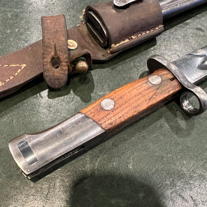 Yugoslavian M48 Mauser Bayonet – Matching Numbers – With Scabbard & Leather Frog