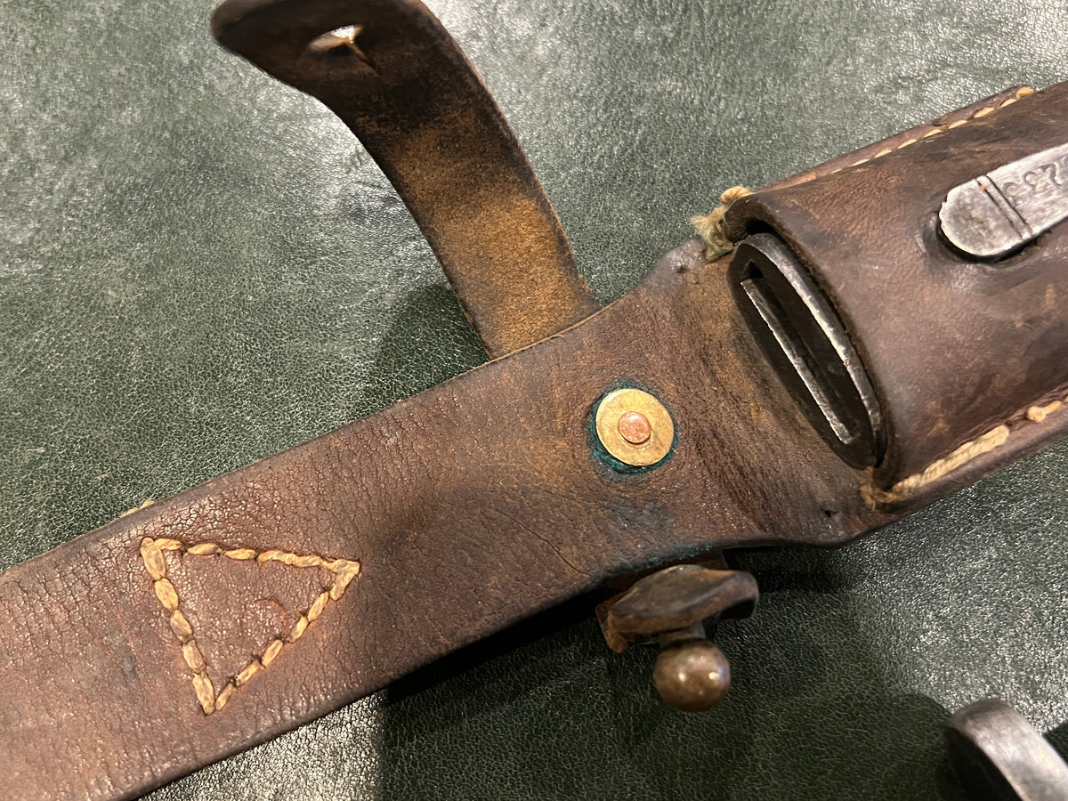 Yugoslavian M48 Mauser Bayonet – Matching Numbers – With Scabbard & Leather Frog