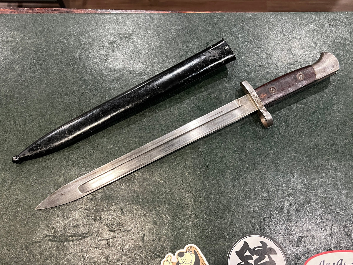 WWI German Ersatz Bayonet for Turkish Mauser M88/M93 – Fits Gewehr 1888 – With Scabbard