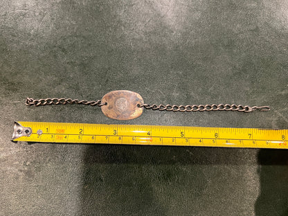 WWII or Earlier Canadian Military Sterling Silver ID Bracelet