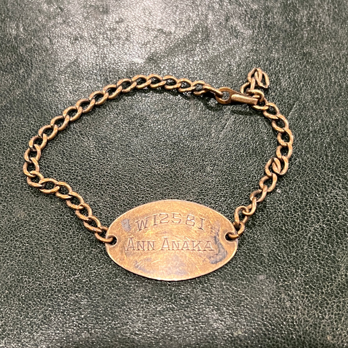 WWII Canadian Military Gold Filled Sterling Silver ID Bracelet