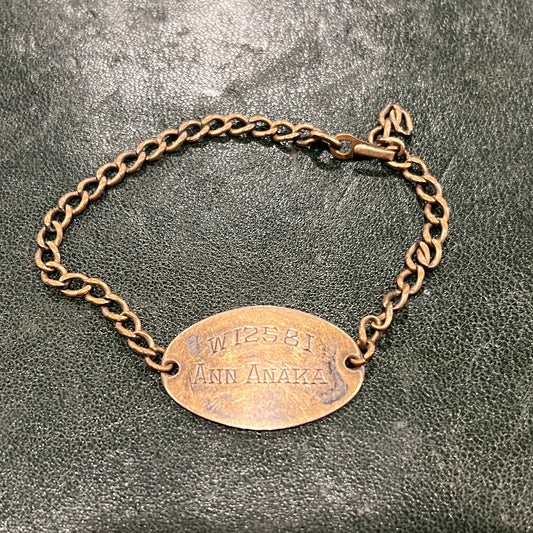 WWII Canadian Military Gold Filled Sterling Silver ID Bracelet