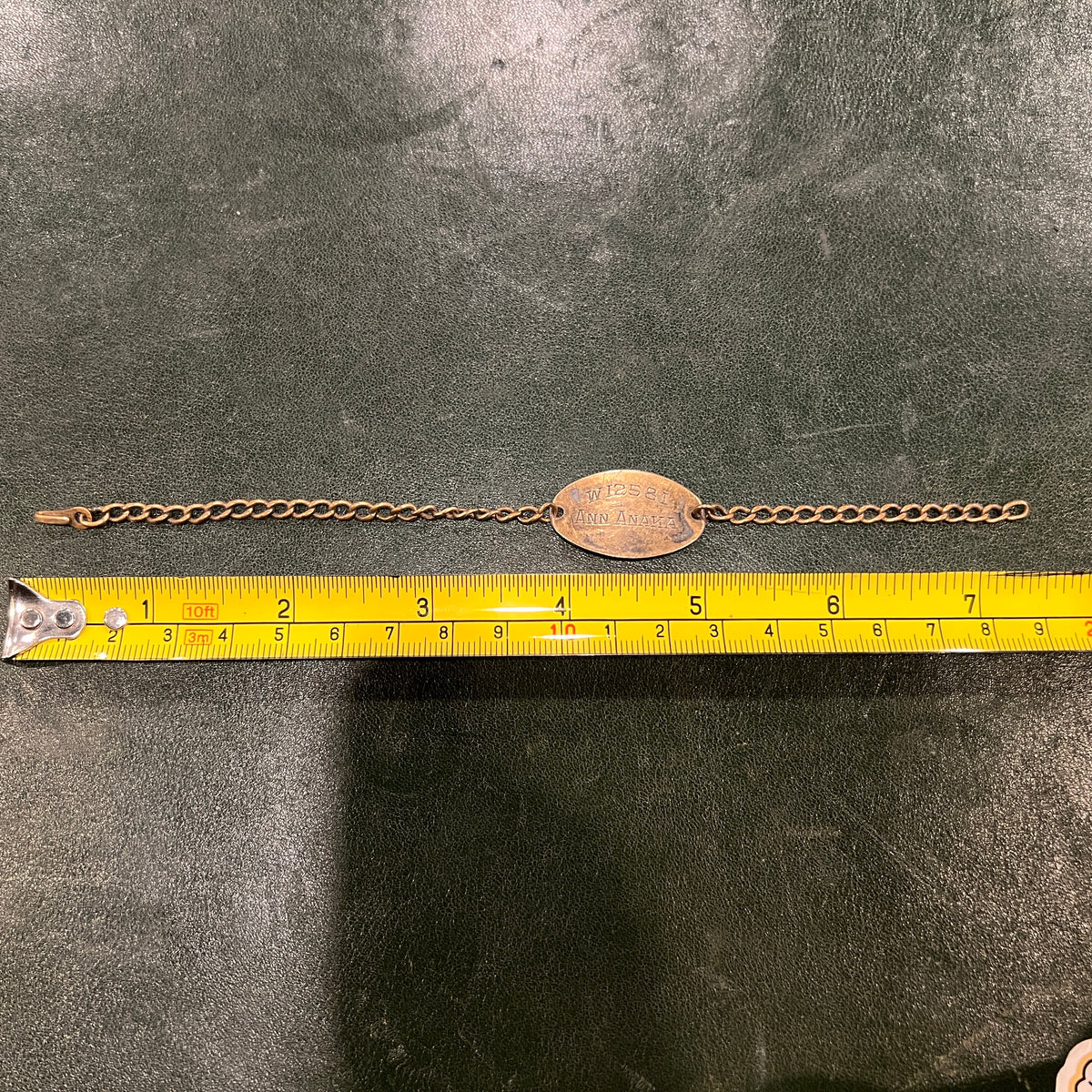 WWII Canadian Military Gold Filled Sterling Silver ID Bracelet