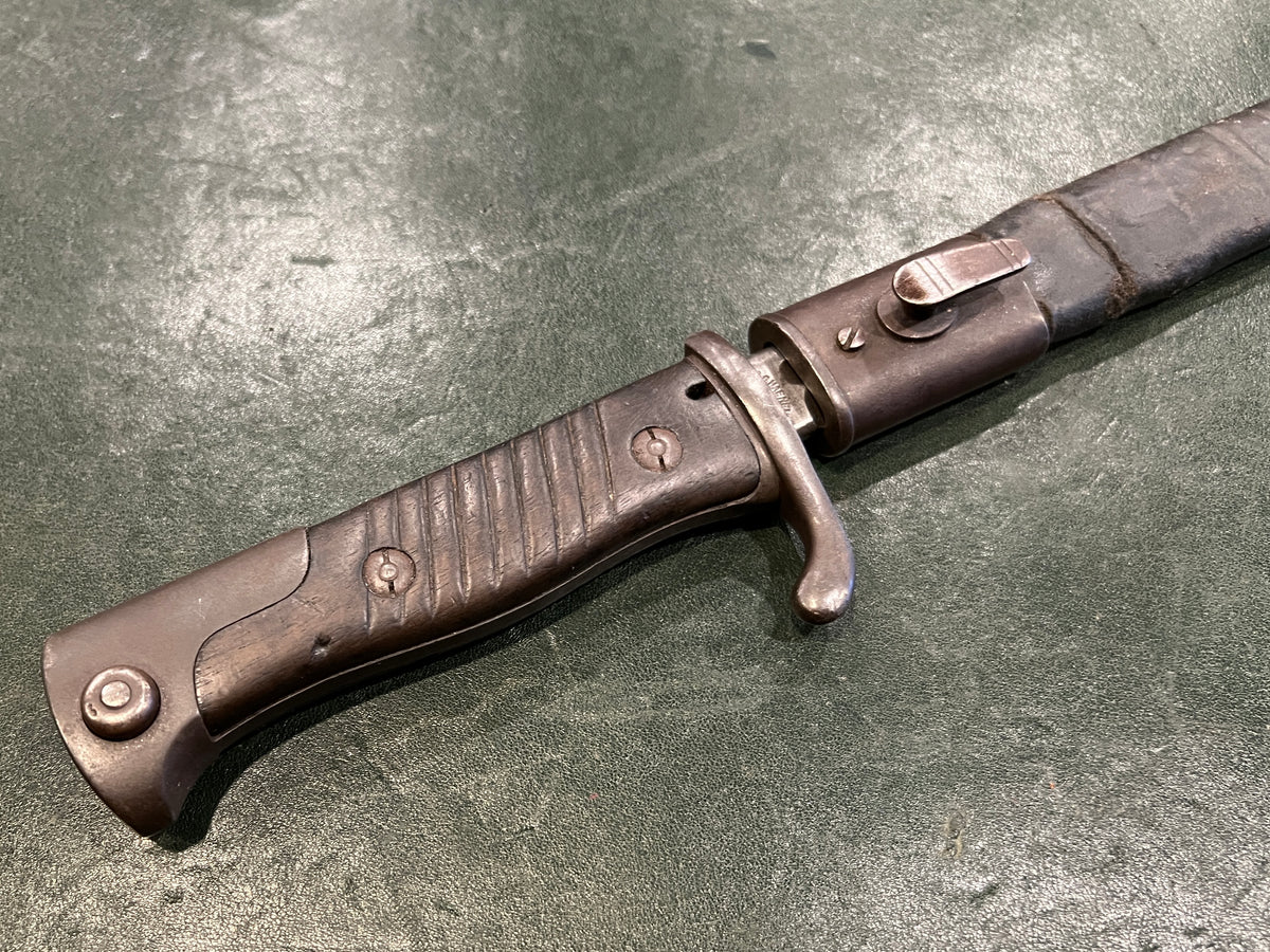 1906 Imperial German S98 Long Bayonet for Gewehr 98 – Pre-WWI – With Leather Scabbard