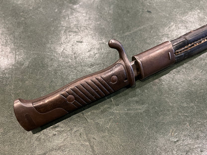 1906 Imperial German S98 Long Bayonet for Gewehr 98 – Pre-WWI – With Leather Scabbard