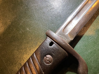 1906 Imperial German S98 Long Bayonet for Gewehr 98 – Pre-WWI – With Leather Scabbard