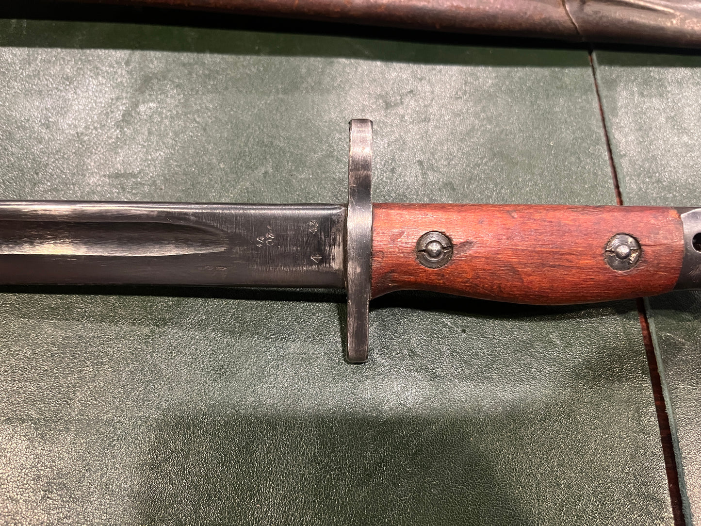 WWII Australian 1907 Pattern Bayonet | Fits .303 Caliber Lee-Enfield No.1 Mk III (SMLE) Rifles | 1943 Dated with Scabbard