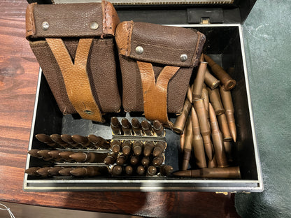 7.62×54R (8mm Mosin-Nagant) Ammo with Stripper Clips & 2 Ammo Pouches — Century Arms / “Made in URSS” --87rds