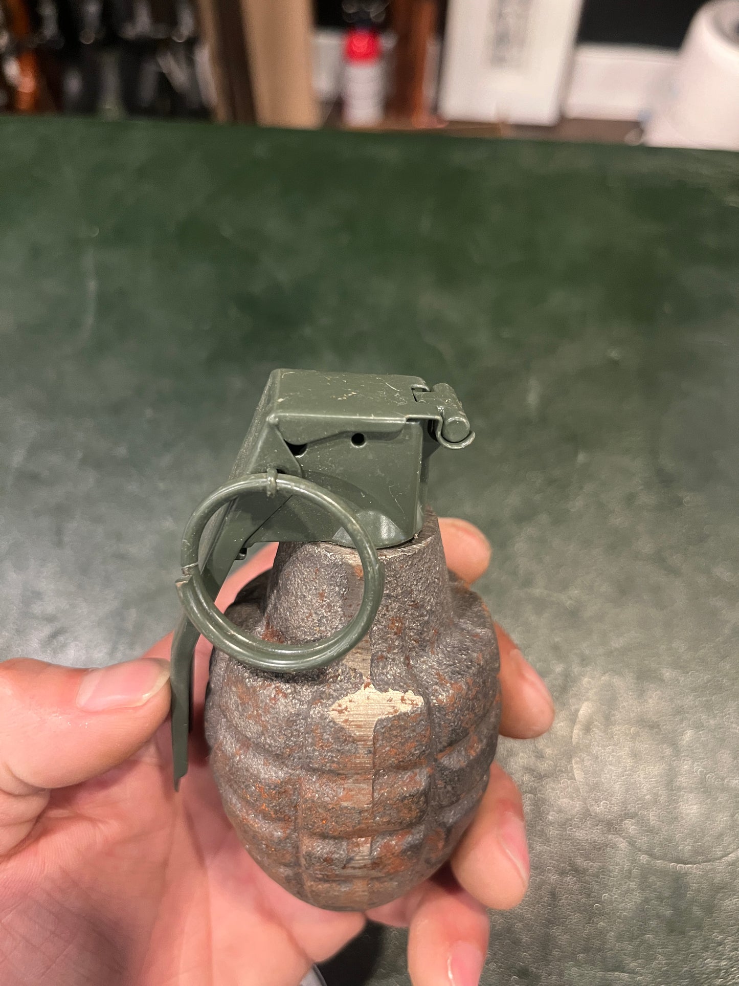 U.S. Military “Pineapple” Grenade – Inert Dummy Training Model (RFX Marked, Cast Steel)