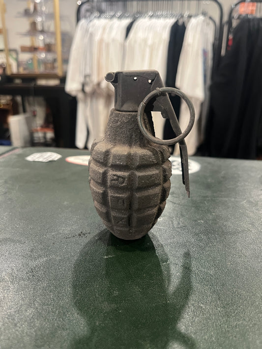U.S. PINEAPPLE GRENADE — DUMMY / INERT CAST-STEEL (MARKED “RFX”)
