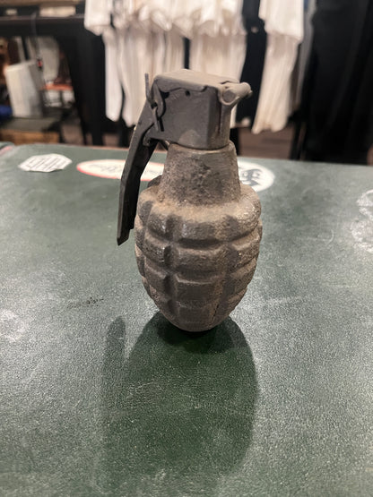 U.S. PINEAPPLE GRENADE — DUMMY / INERT CAST-STEEL (MARKED “RFX”)