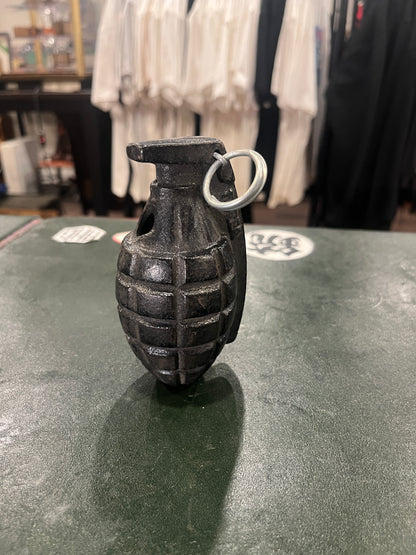 U.S. Military-Style Practice Grenade — Inert Cast Steel, Black Painted, Marked “KOREA”