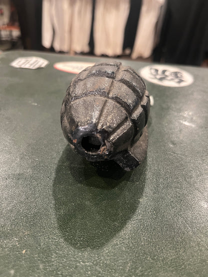 U.S. Military-Style Practice Grenade — Inert Cast Steel, Black Painted, Marked “KOREA”