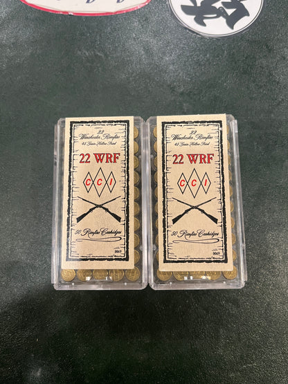 CCI .22 WRF (Winchester Rimfire) — 45 gr Hollow Point — 50rd Box