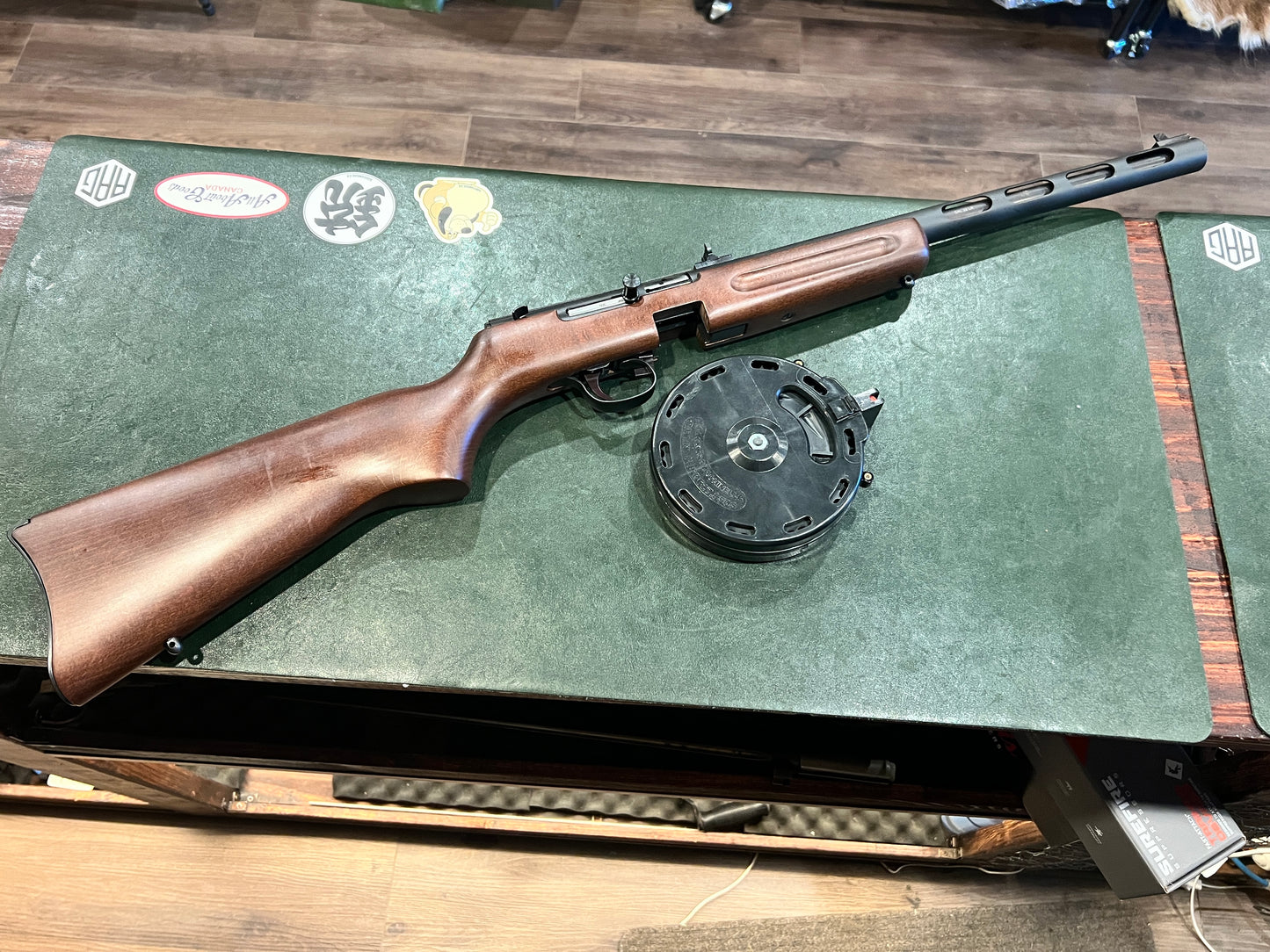 Pietta PPS-50 Semi-Automatic Rifle in .22 LR – Fired Once – Like New Condition – Includes 50-Round Drum Magazine