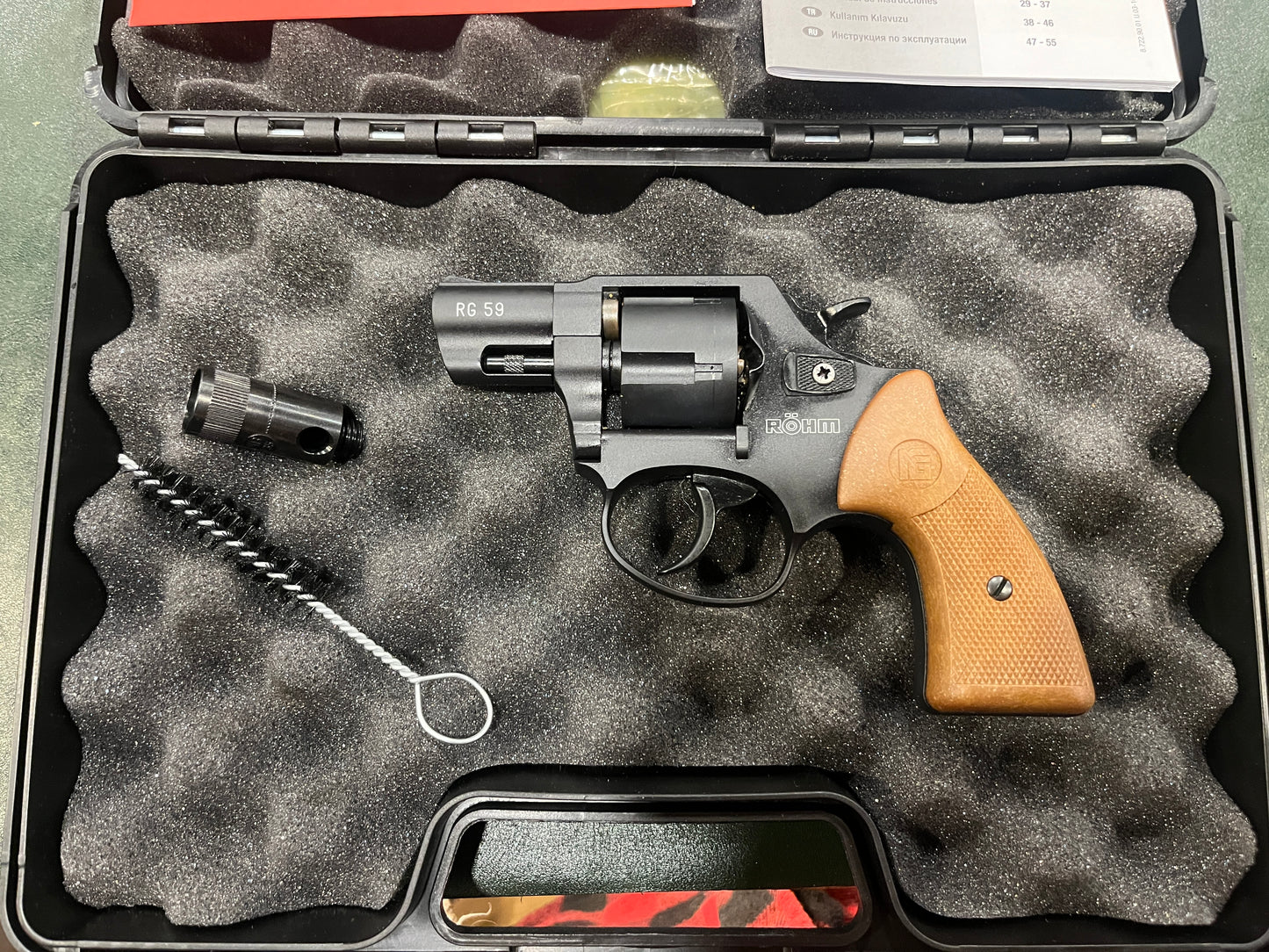 Röhm RG 59 Blank-Firing Revolver – 9mm R.K., German-Made, Complete in Case