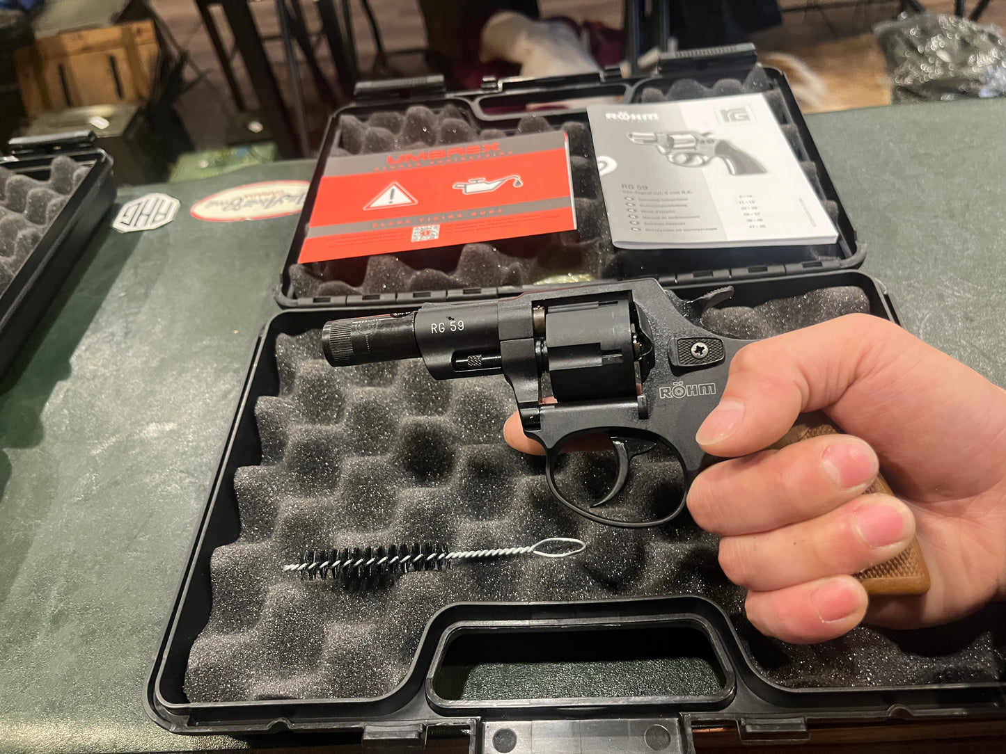 Röhm RG 59 Blank-Firing Revolver – 9mm R.K., German-Made, Complete in Case