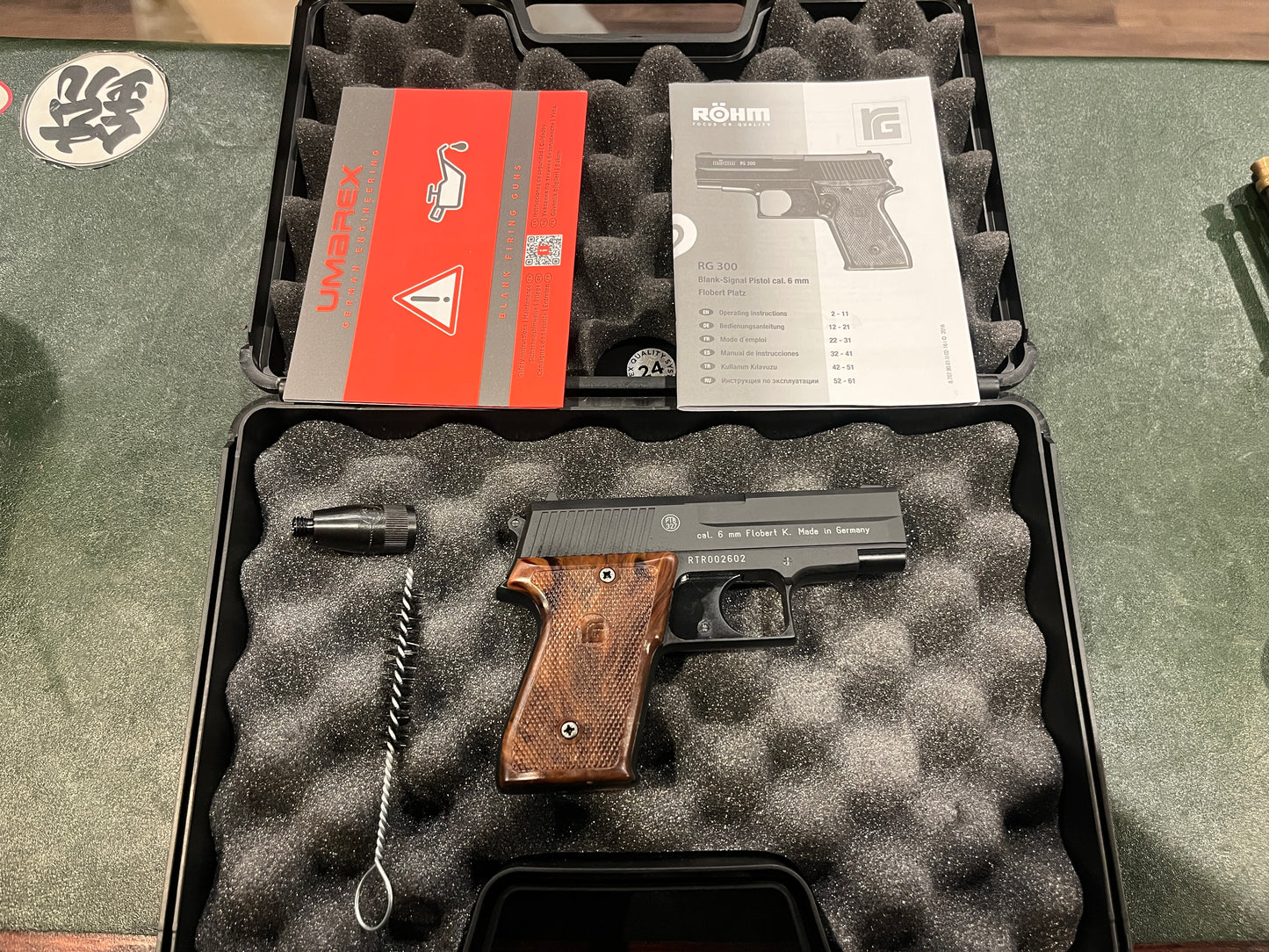 Röhm RG 300 6mm Flobert Blank/Signal Pistol – Made in Germany, Complete in Case