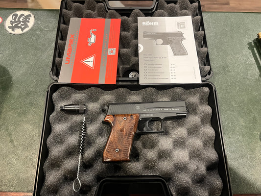 Röhm RG 300 6mm Flobert Blank/Signal Pistol – Made in Germany, Complete in Case