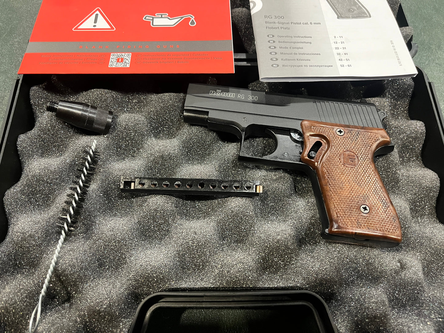 Röhm RG 300 6mm Flobert Blank/Signal Pistol – Made in Germany, Complete in Case