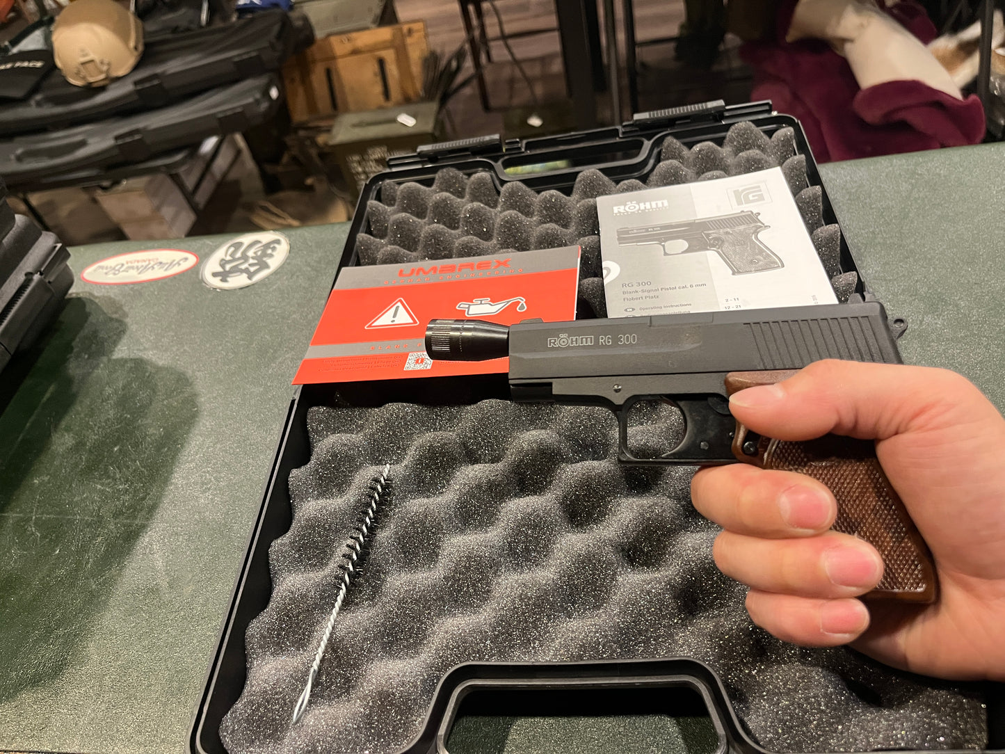 Röhm RG 300 6mm Flobert Blank/Signal Pistol – Made in Germany, Complete in Case