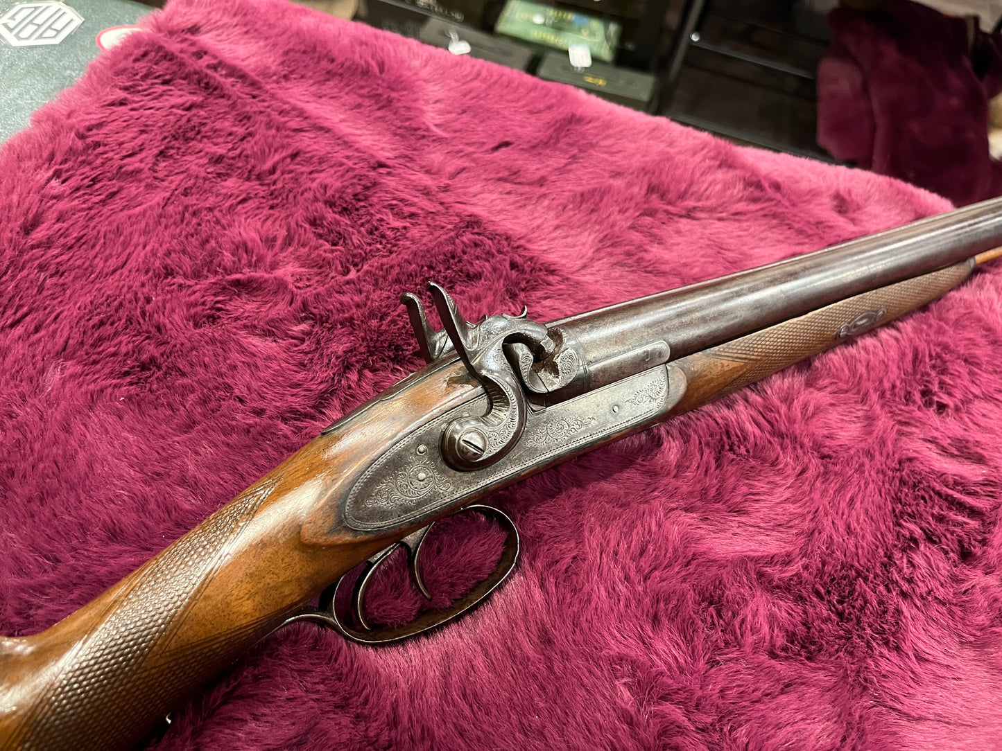 Percussion Double-Barrel Black Powder Shotgun – Wall Hanger Display Piece